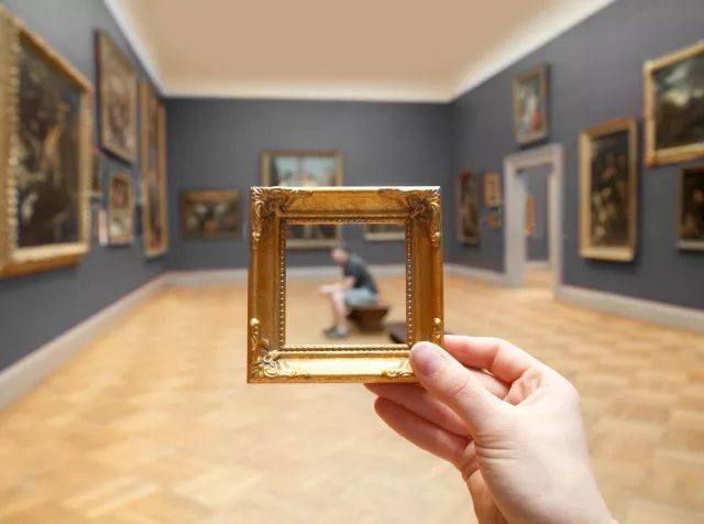 Frame in a museum